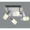 Plafonnier Trio 8214 LED Aluminium, Chrome, Acier inoxydable, 4 lumières