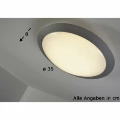 Plafonnier Trio 6265 LED Titane, Blanc, 1 lumière