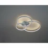 Plafonnier Trio Aaron LED Nickel mat, 1 lumière, Télécommandes, Changeur de couleurs