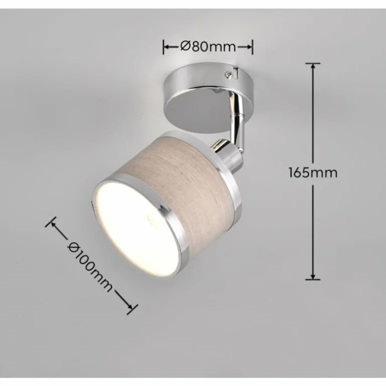 Plafonnier Trio AROSA Chrome, 1 lumière