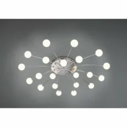 Plafonnier Trio Bullet LED Nickel mat, 21 lumières