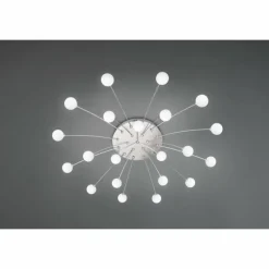 Plafonnier Trio Bullet LED Nickel mat, 21 lumières
