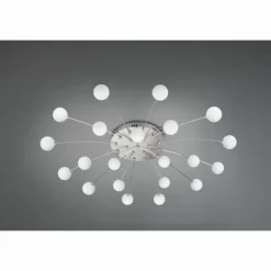 Plafonnier Trio Bullet LED Nickel mat, 21 lumières