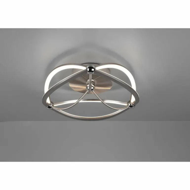 Plafonnier Trio Charivari LED Nickel mat, 1 lumière