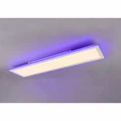 Plafonnier Trio Columbia LED Blanc, 1 lumière, Télécommandes, Changeur de couleurs