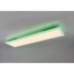 Plafonnier Trio Columbia LED Blanc, 1 lumière, Télécommandes, Changeur de couleurs