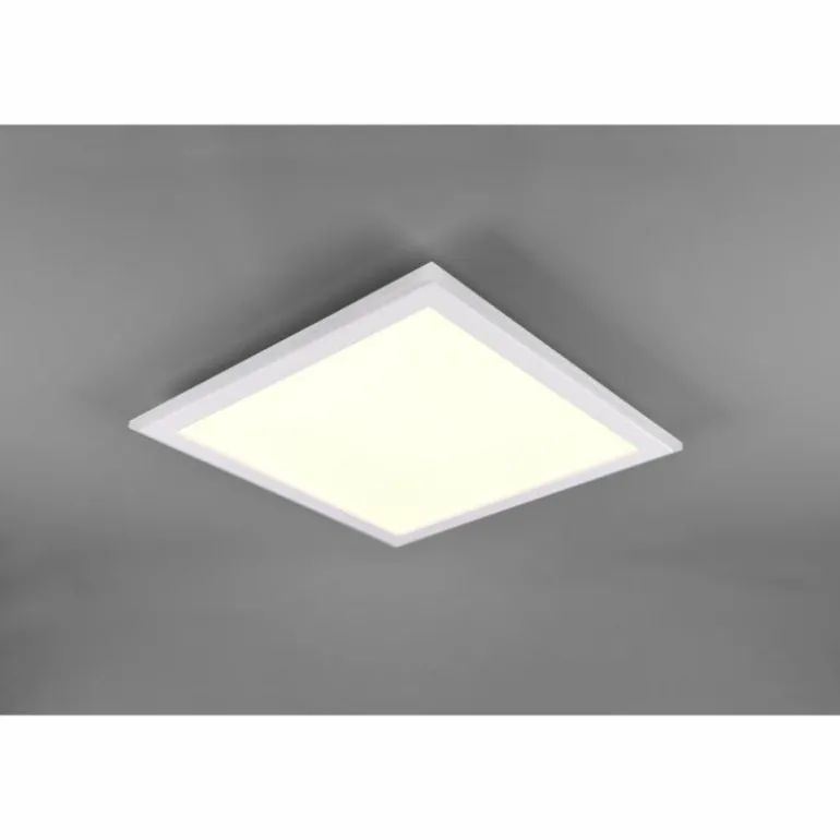 Plafonnier Trio Columbia LED Blanc, 1 lumière, Télécommandes, Changeur de couleurs