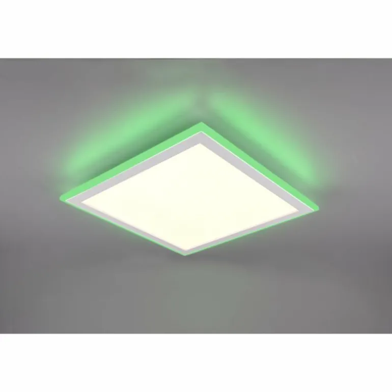 Plafonnier Trio Columbia LED Blanc, 1 lumière, Télécommandes, Changeur de couleurs