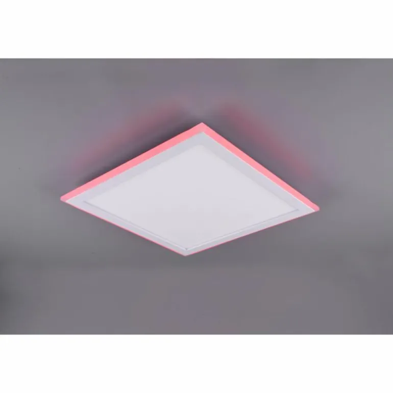 Plafonnier Trio Columbia LED Blanc, 1 lumière, Télécommandes, Changeur de couleurs