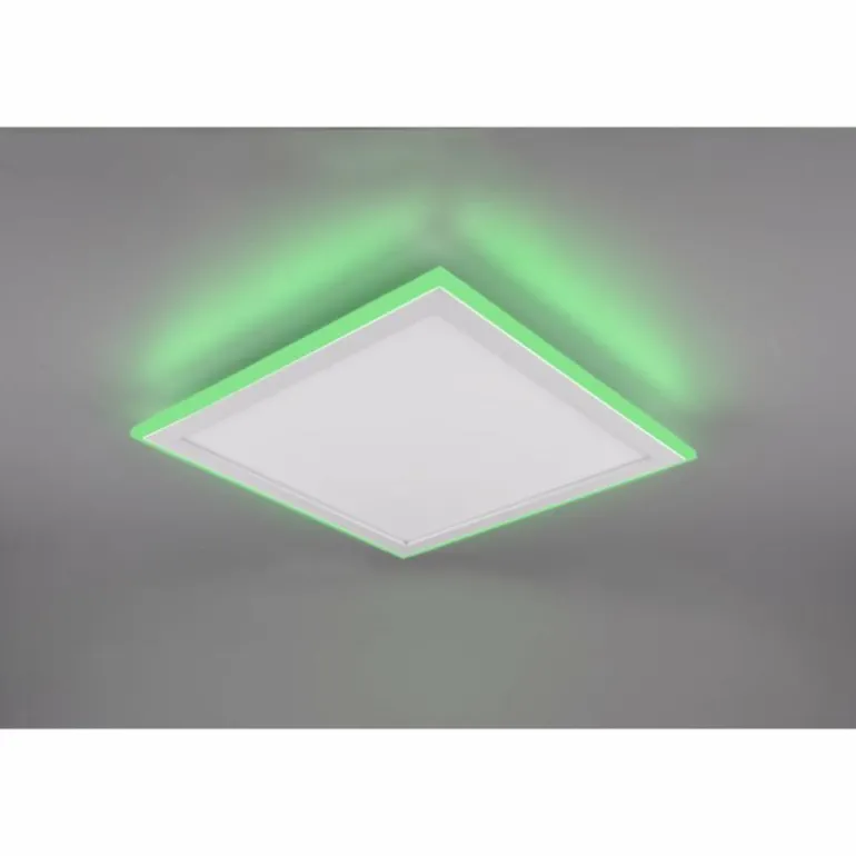 Plafonnier Trio Columbia LED Blanc, 1 lumière, Télécommandes, Changeur de couleurs