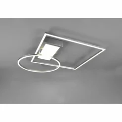 Plafonnier Trio Downey LED Nickel mat, 1 lumière, Télécommandes