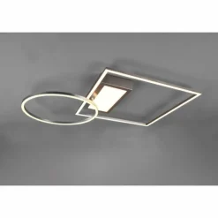 Plafonnier Trio Downey LED Nickel mat, 1 lumière, Télécommandes