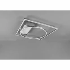 Plafonnier Trio Downey LED Nickel mat, 1 lumière, Télécommandes