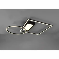 Plafonnier Trio Downey LED Noir, 1 lumière, Télécommandes