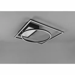 Plafonnier Trio Downey LED Noir, 1 lumière, Télécommandes