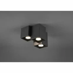 Plafonnier Trio Fernando Noir, 3 lumières