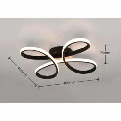 Plafonnier Trio FLY LED Noir, 1 lumière