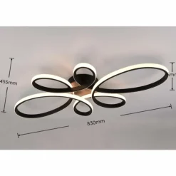 Plafonnier Trio FLY LED Noir, 1 lumière