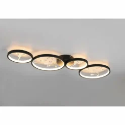 Plafonnier Trio Groovy LED Noir, 1 lumière