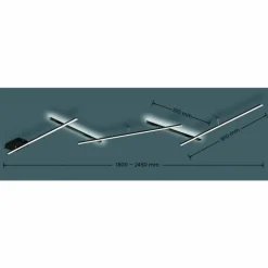 Plafonnier Trio INDIRA LED Noir, 1 lumière