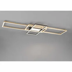 Plafonnier Trio Irvine LED Laiton, Noir, 1 lumière, Télécommandes