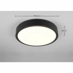 Plafonnier Trio ISEO LED Noir, 1 lumière