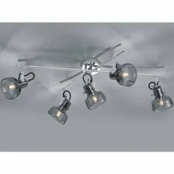 Plafonnier Trio Leuchten KOLANI Chrome, 5 lumières