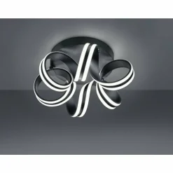 Plafonnier Trio Leuchten CARRERA LED Noir, 1 lumière