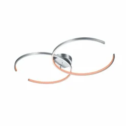 Plafonnier Trio Leuchten WIZ CITIZEN LED Nickel mat, 2 lumières, Télécommandes, Changeur de couleurs