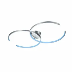 Plafonnier Trio Leuchten WIZ CITIZEN LED Nickel mat, 2 lumières, Télécommandes, Changeur de couleurs