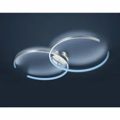 Plafonnier Trio Leuchten WIZ CITIZEN LED Nickel mat, 2 lumières, Télécommandes, Changeur de couleurs