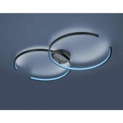 Plafonnier Trio Leuchten WIZ CITIZEN LED Noir, 2 lumières, Télécommandes, Changeur de couleurs