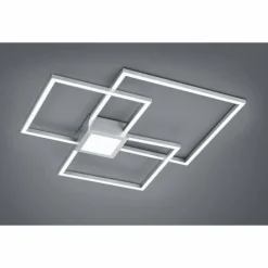 Plafonnier Trio Leuchten HYDRA LED Nickel mat, 1 lumière