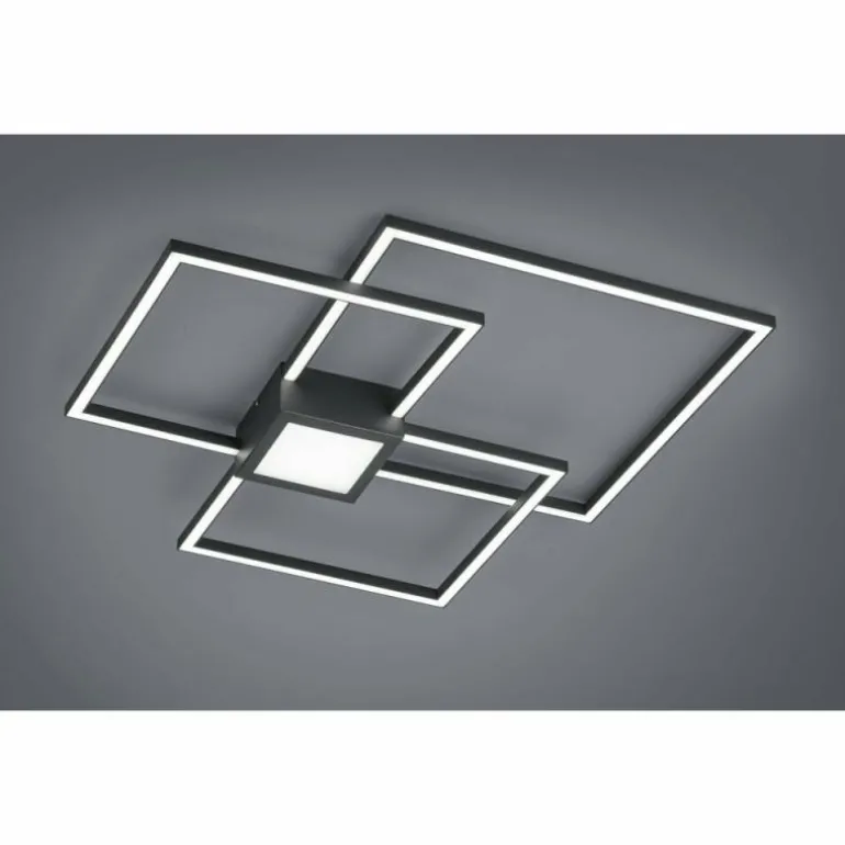 Plafonnier Trio Leuchten HYDRA LED Anthracite, 1 lumière