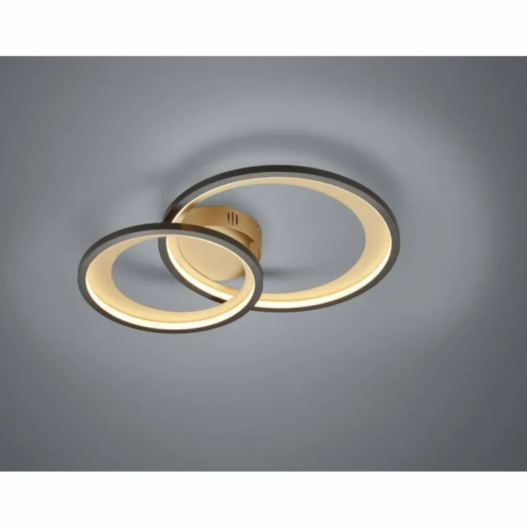 Plafonnier Trio Leuchten GRANADA LED Noir, 1 lumière