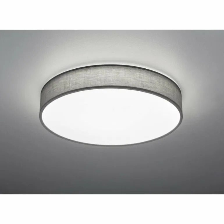 Plafonnier Trio LUGANO LED Gris, 1 lumière, Télécommandes