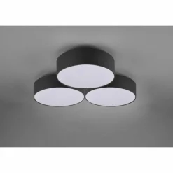 Plafonnier Trio Lugano LED Noir, 1 lumière