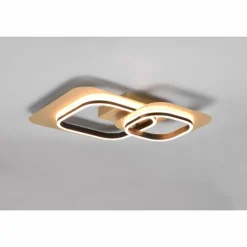 Plafonnier Trio Lugo LED Noir doré, 1 lumière