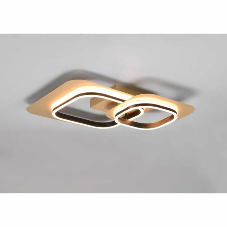 Plafonnier Trio Lugo LED Noir doré, 1 lumière