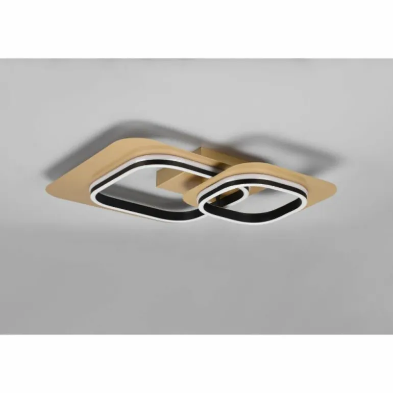 Plafonnier Trio Lugo LED Noir doré, 1 lumière