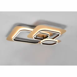 Plafonnier Trio Lugo LED Noir doré, 1 lumière