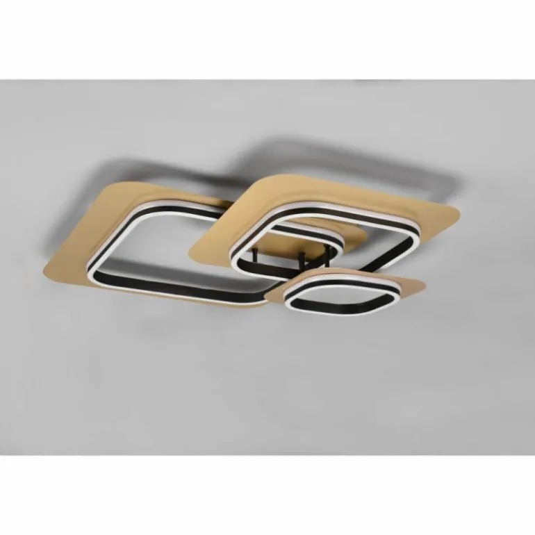 Plafonnier Trio Lugo LED Noir doré, 1 lumière