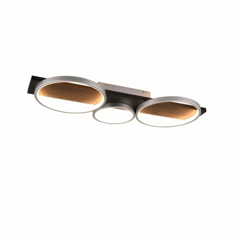 Plafonnier Trio Medera LED Noir, Titane, 1 lumière