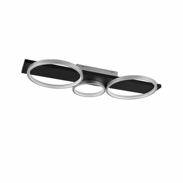 Plafonnier Trio Medera LED Noir, Titane, 1 lumière