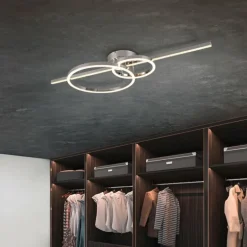 Plafonnier Trio MONTILLA LED Chrome, 1 lumière, Télécommandes