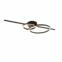 Plafonnier Trio MONTILLA LED Noir, 1 lumière, Télécommandes
