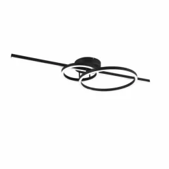 Plafonnier Trio MONTILLA LED Noir, 1 lumière, Télécommandes