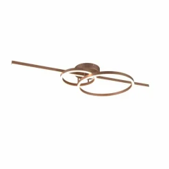 Plafonnier Trio MONTILLA LED Brun, 1 lumière, Télécommandes