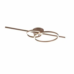 Plafonnier Trio MONTILLA LED Brun, 1 lumière, Télécommandes