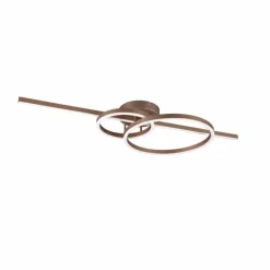 Plafonnier Trio MONTILLA LED Brun, 1 lumière, Télécommandes